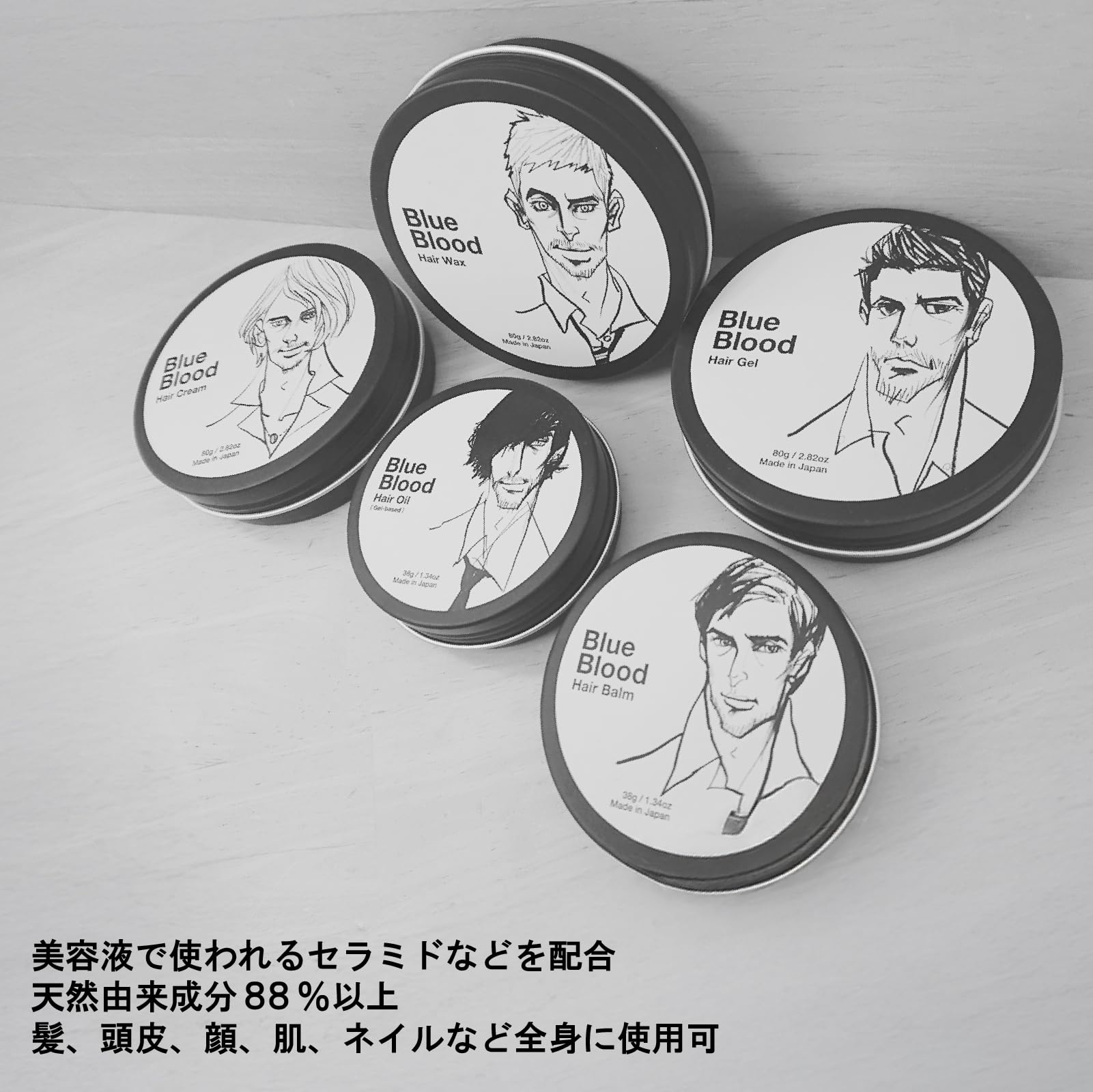 Blue Blood ヘアケアセット Amazon | Blue Blood ヘアワックス 80g｜高セット力・ツヤ感｜グリース